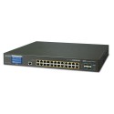PLANET GS-5220-24PL4XVR L2+ 24-Port 10/100/1000T PoE+ + 4-Port 10G SFP+ Managed Switch with LCD Touch Screen and Redundant Power